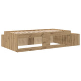 Storage Bed Frame with Drawer Artisan oak 244 x 127 x 53.5 cm 3335564