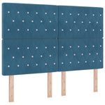 ZNTS Bed Frame Dark Blue 140x190 cm Velvet 3344877