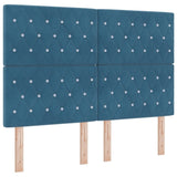 ZNTS Bed Frame Dark Blue 140x190 cm Velvet 3344877