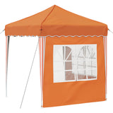 Pop-up Party Tent 195 x 195 x 245 cm Orange Oxford Fabric 42019734
