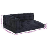 Sofa Cushion 3 pcs Anthracite Fabric 4019083
