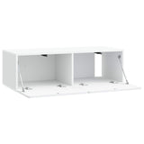 Wall-Mounted TV Cabinet White 98 x 41 x 30 cm Engineered Wood 898355