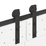 Sliding Door Hardware Kit 305 cm Steel Black 3295779