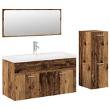 4 Piece Bathroom Furniture Set Old Wood Engineered Wood 3328917