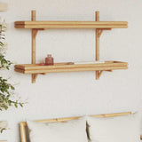 Wall Shelf with Shelf Brown 100 x 26 x 60 cm Bamboo 4107162