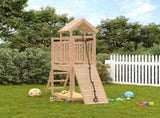 Playhouse with Climbing Wall Solid Wood Pine 3155867