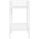 Bunk Bed without Mattress White 80x200 cm Steel 42000327