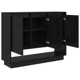 Sideboard Black Oak 97 x 29 x 75 cm Engineered Wood 875224
