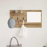 Wall-Mounted Coat Rack with Shelf Artisan Oak 90 x 10 x 50 cm 874522