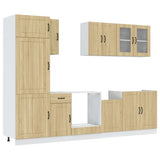 8 Piece Kitchen Cabinet Set Lucca Sonoma Oak Engineered Wood 3314804