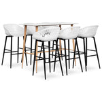 7 Piece Bar Set White 3057446