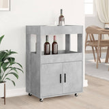 Bar Cart Concrete Grey 60x39.5x89 cm Engineered Wood 848272