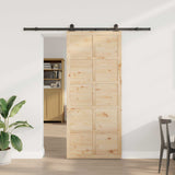 Sliding Door Natural 100 x 208 cm Solid Pine Wood 3445648