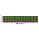 Balcony Screen with Leaves Green 600 x 100 cm 42040661