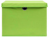 Storage Boxes with Lids 10 pcs Green 32x32x32 cm Fabric 288372
