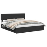 Storage Bed with Headboard Black 200 x 200 cm Engineered Wood 3412242