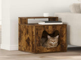 Cat House Smoked Oak 42.5 x 40 x 53.5 cm Engineered Wood 8000694