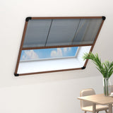 Plisse Insect Screen for Windows Aluminium Brown 120x120 cm 148656