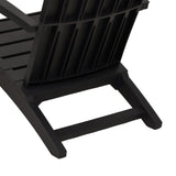 Garden Adirondack Chair Set of 2 Black Polypropylene Standard 364167