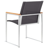Garden Chair Set of 4 Grey 46516