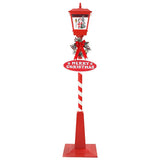 Chirstmas Street Lamp with Lantern Red 40.5x40.5x180cm Plastic 42017508