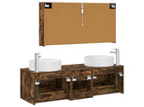 Bathroom Furniture Set 4 pcs Smoked Oak 3407107