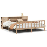 Bookcase Bed without Mattress 200x200 cm Solid Wood Pine 3321665