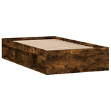 Bed Frame without Mattress Smoked Oak 100x200 cm 3203835