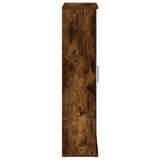 Bathroom Cabinet with Roll Holder Smoked Oak 39x22x90 cm 858528