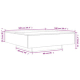 Coffee Table Concrete Grey 100x100x31 cm Engineered Wood 836598