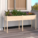 Planter with Liner 161x45x76 cm Solid Wood Fir 364236