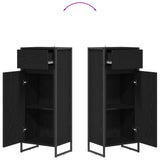 Bathroom Cabinet Black Oak 40 x 30 x 100 cm Engineered Wood 886498