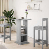 Bar Table with Storage Grey Sonoma 60x60x102 cm Engineered Wood 854333