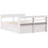 Bed Frame without Mattress White 140x200 cm Solid Wood Pine 3307123
