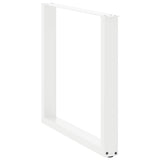 Dining Table Legs U-Shaped 2 pcs White 80x cm Steel 4013189