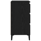 Sideboard with Drawer Black Oak 60 x 35 x 70 cm Engineered Wood 862596