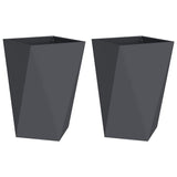 Planter 2 pcs Anthracite 50 x 50 x 75 cm Steel 883799