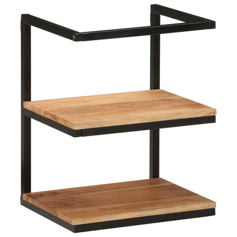 ZNTS Wall Shelf 40x30x50 cm Solid Wood Acacia and Iron 372749