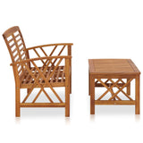 ZNTS 2 Piece Garden Lounge Set Solid Acacia Wood 310272