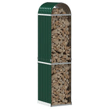 Log Holder Green 40x45x170 cm Galvanised Steel 364538