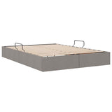Storage Bed with Mattress Taupe 140 x 190 cm Fabric 3370013