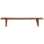 Wall Shelves 2 pcs 90x20x18 cm Solid Acacia Wood 247928