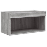 8 Piece TV Wall Units with LED Grey Sonoma Engineered Wood 3216638