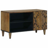 TV Cabinet with Shelf Brown 80 x 31.5 x 46 cm Solid Mango Wood 4018347