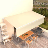 Manual Retractable Awning with Blind 6x3m Cream 3069357
