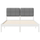 Bed Frame with Upholstered Headboard Light Grey 150 x 200 cm 877973
