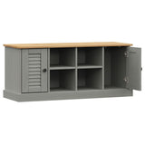 Shoe Bench VIGO Grey 106x35x45 cm Solid Wood Pine 353180
