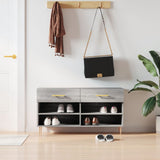 Shoe Bench Grey Sonoma 102x35x55 cm Engineered Wood 829730