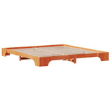 Bed Frame Wax Brown 180 x 200 cm Solid Pine Wood 872853