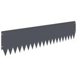 Lawn Edging 20 pcs 103 x 25 cm Steel Anthracite 8008495